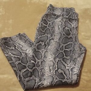 MICHAEL Michael Kors Snake Print Leggings - Gray